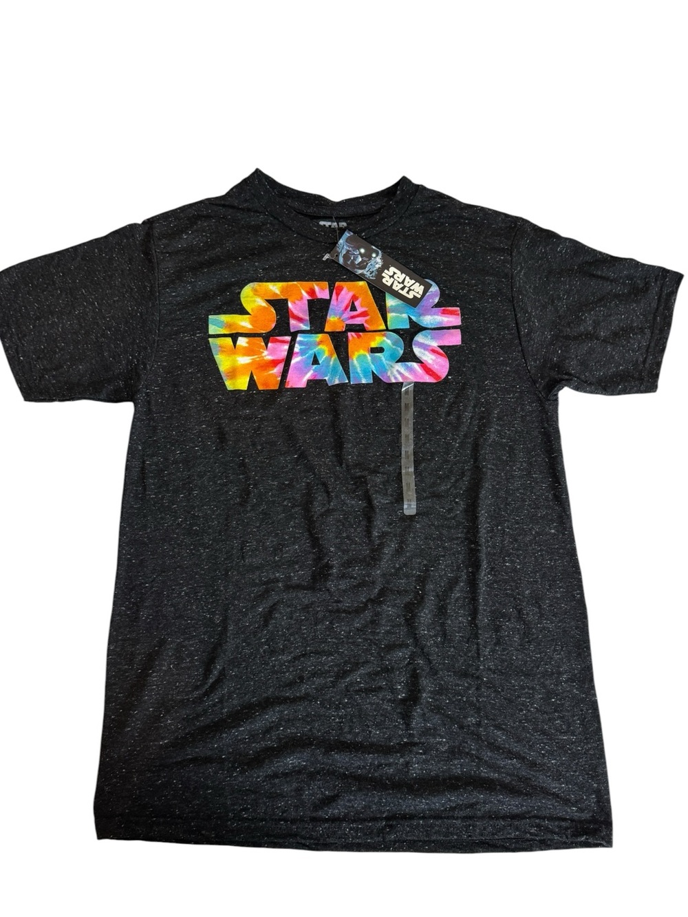 Star Wars Colorful Front Black Speckle Tee Size M NWT